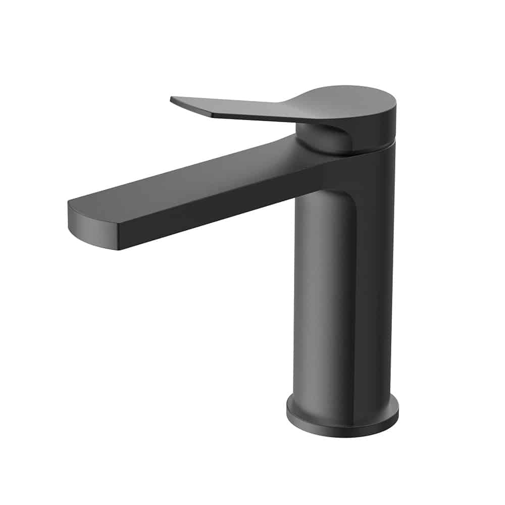 Contemporary bathroom faucet with broken line handle - B091 01 31 1 - matte black