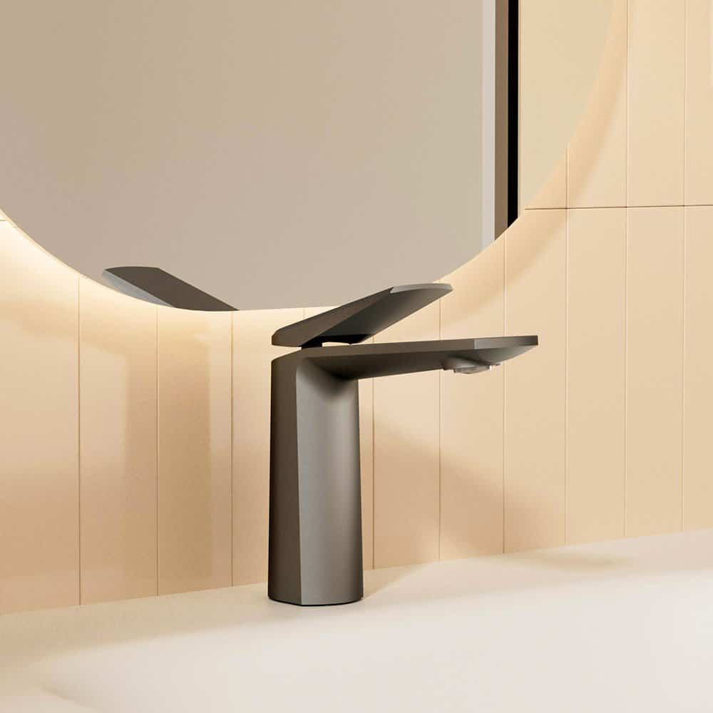 Modern gunmetal basin mixer for bathroom - B029 01