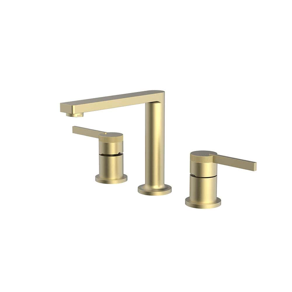 Brass widespread bathroom faucet
