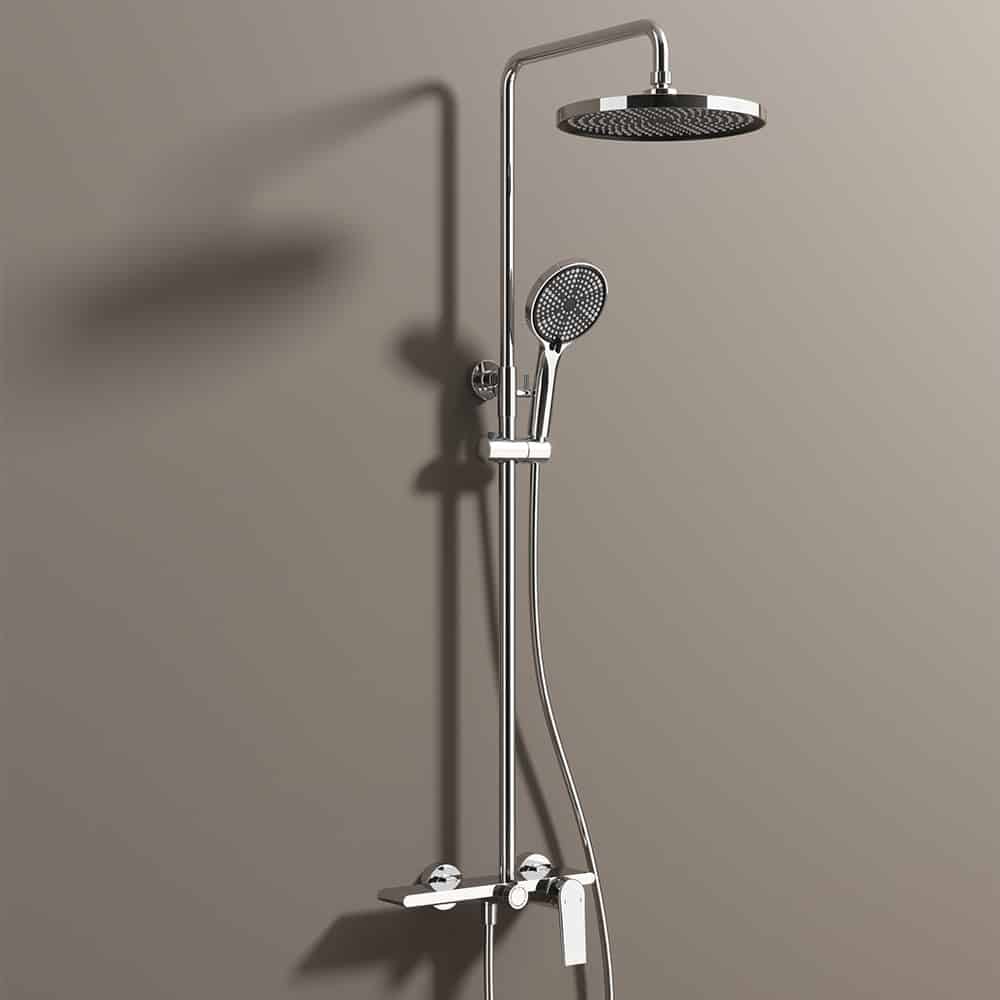 Round type shower set with waterfall tub and rainfall shower - SO023 13