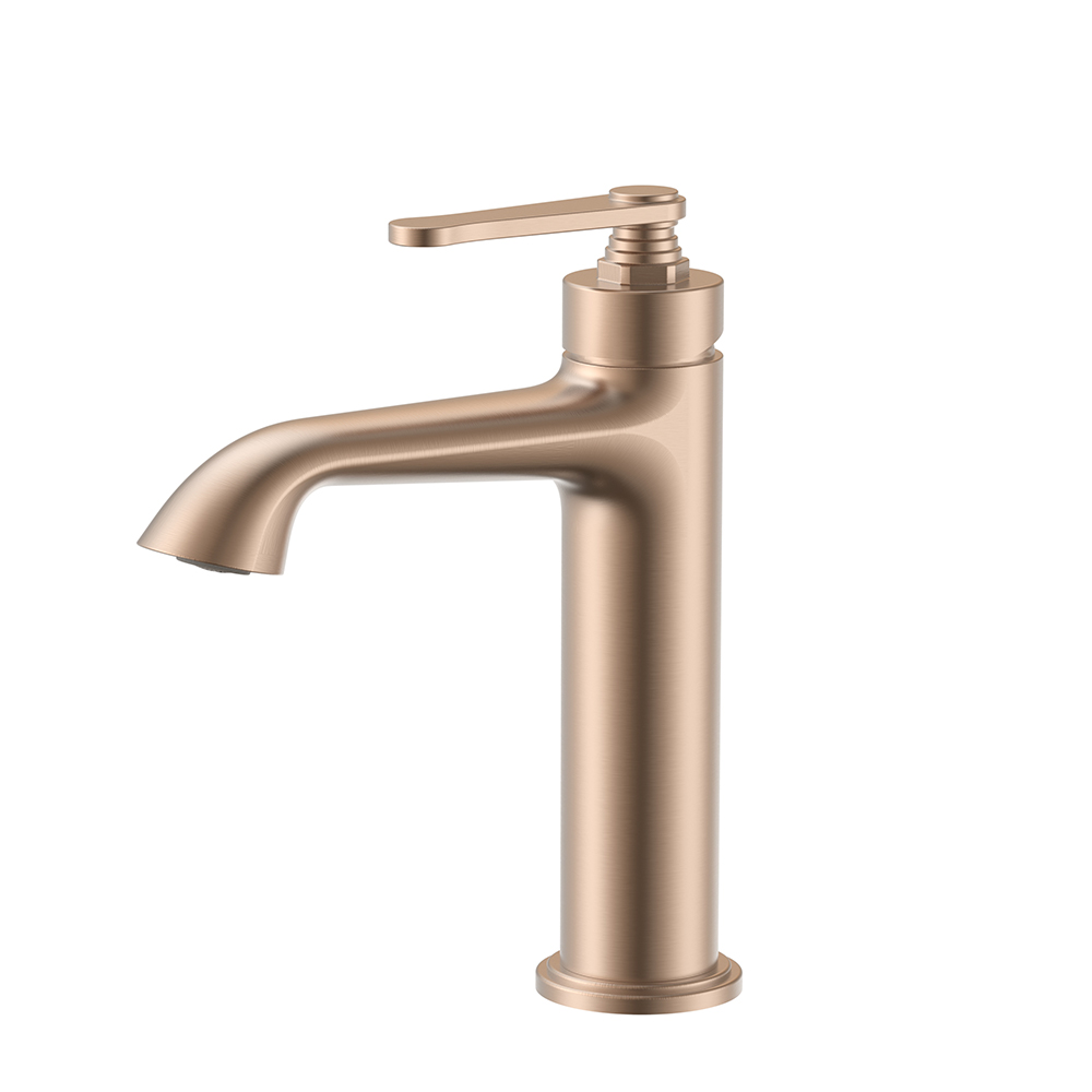 Rose gold Solid Brass Single Handle Bathroom Sink Mixer Faucet With Thread Design | B1006A01361
