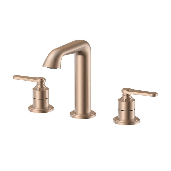 Rose gold Two-handle Widespread Basin Faucet Thread Line Design | B1006A04361