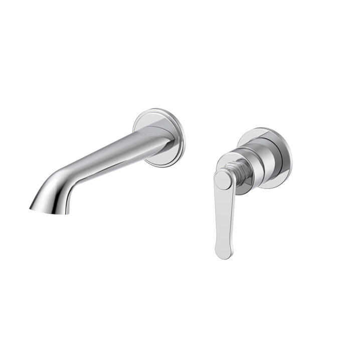 Chrome Single Handle Two Holes Concealed Bathroom Faucet With Thread Design | B1006A28011