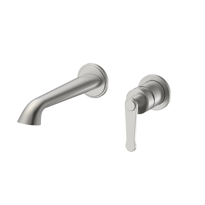 Brushed nickel Single Handle Two Holes Concealed Bathroom Faucet With Thread Design | B1006A28021