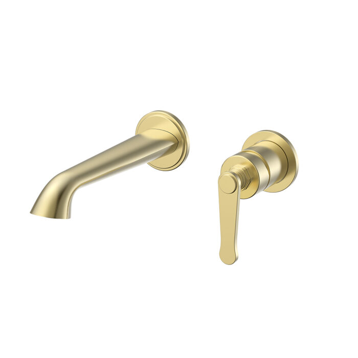 Brushed gold Single Handle Two Holes Concealed Bathroom Faucet With Thread Design | B1006A28431