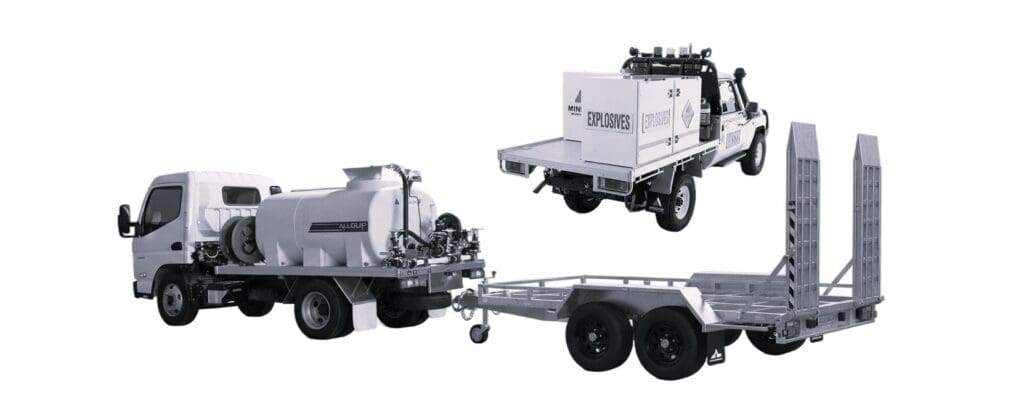 Image showing a selection of site service vehicles & trailers listed for sale on Machines Online Australia