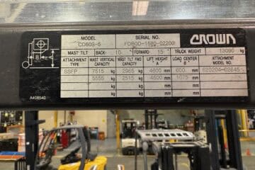 Used 2019 Forklift | Counterbalanced Crown CD80S - For Sale