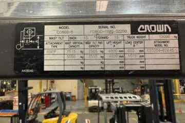 Used 2019 Forklift | Counterbalanced Crown CD80S - For Sale