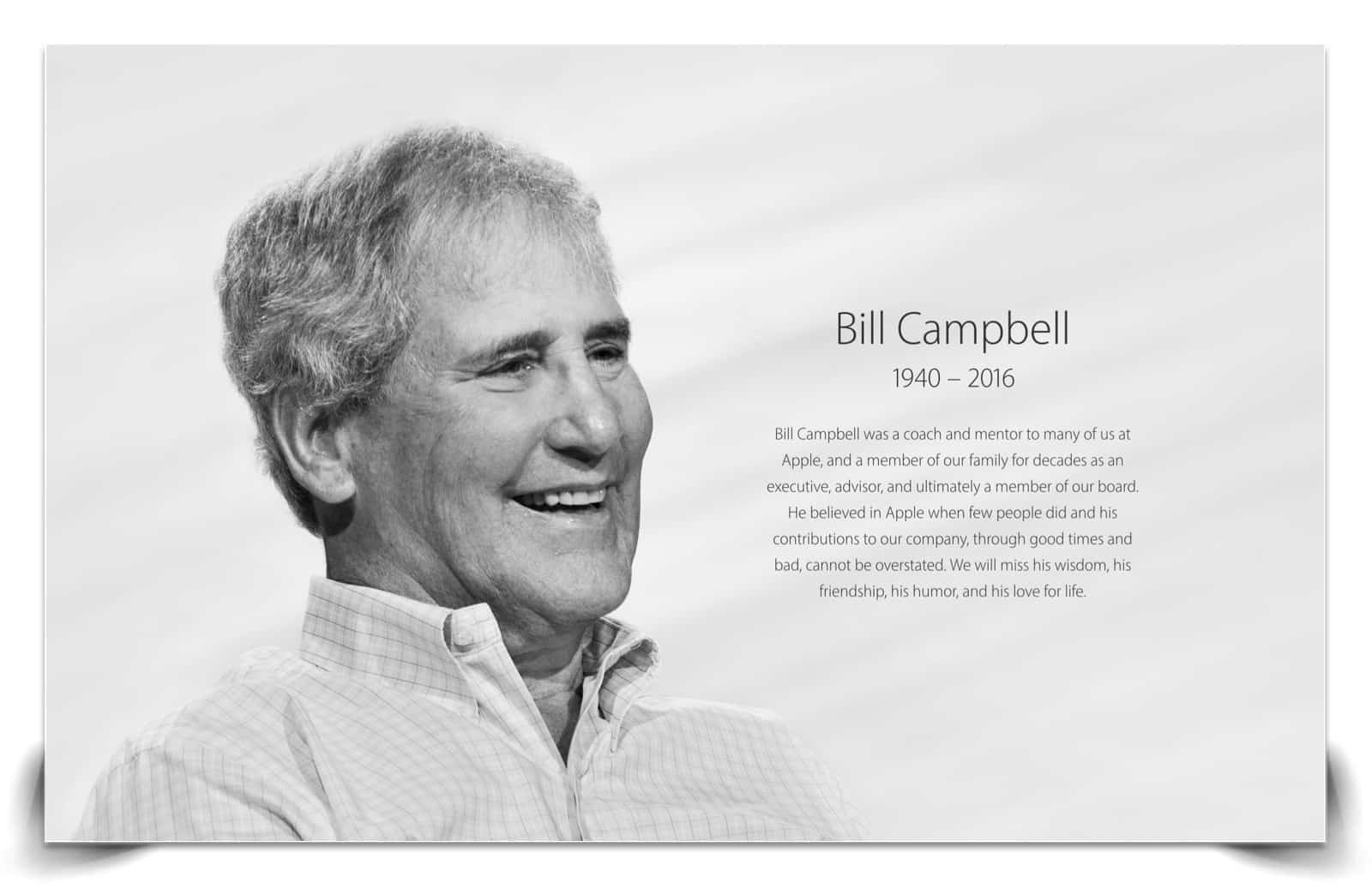 Apple hyllar Bill Campbell