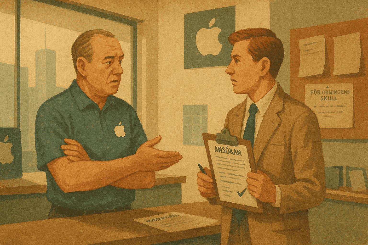 Apple frias i arbetstvist vid butik på World Trade Center