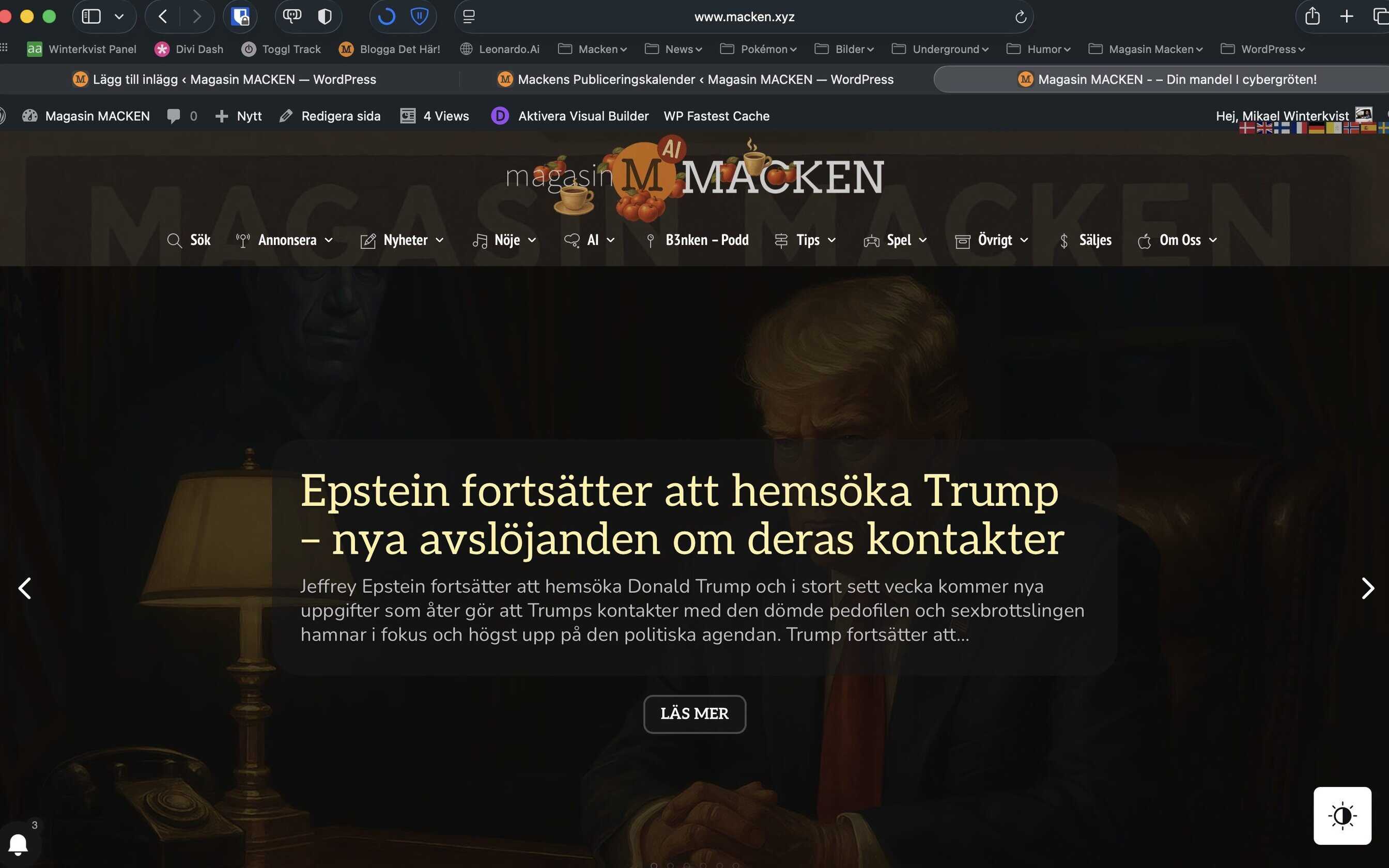 Nu kan du slå på mörkt tema på Magasin MACKEN