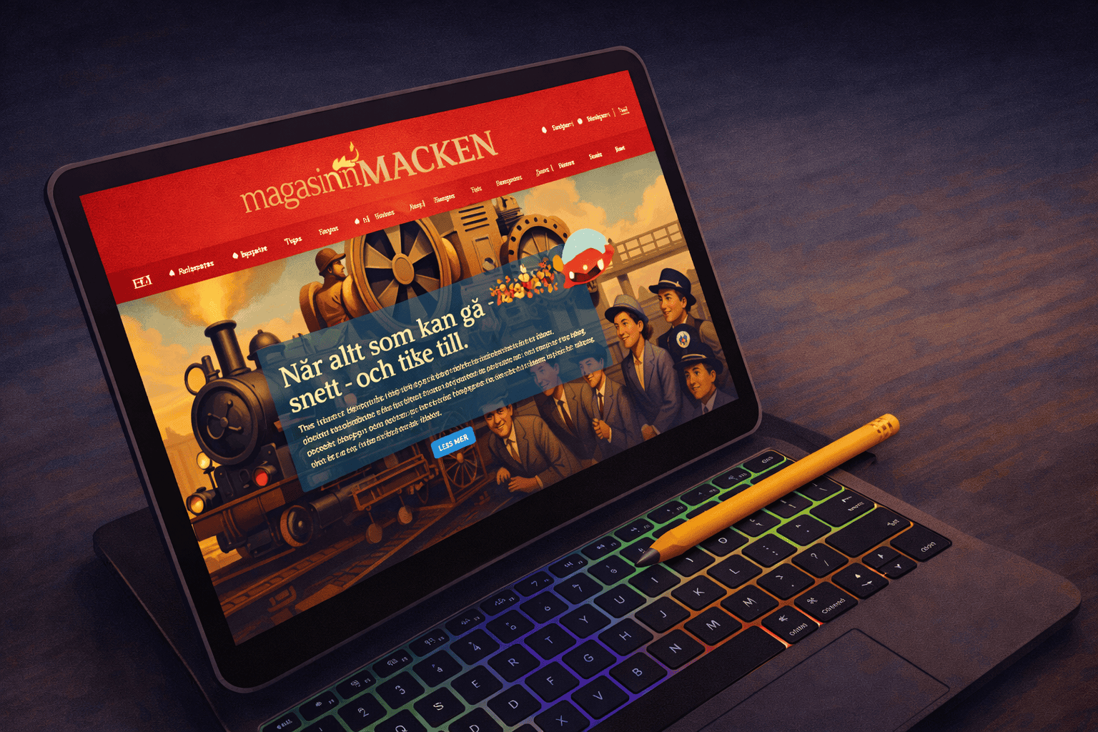 Enligt tryck och förpackning för Macken butikswebbplats.