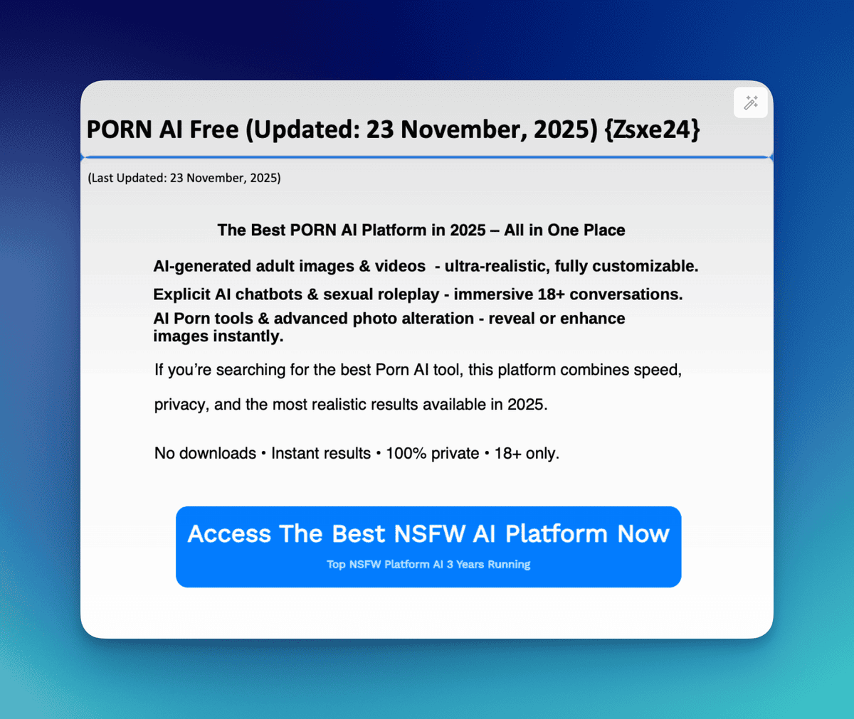 AI-porrplattform 2025.