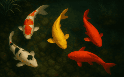 Här har du en samling Koi Karpar för din Mac