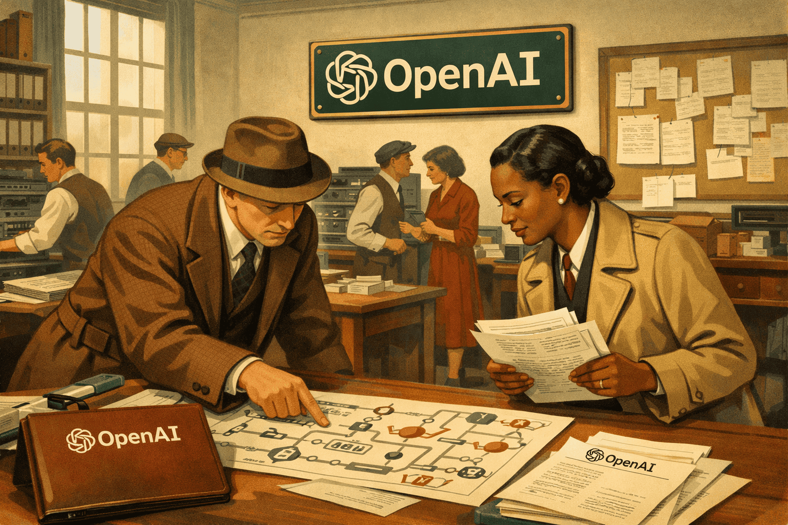 1. AI-forskning, OpenAI-illustration, teknik, innovation, framtid, AI-utveckling.