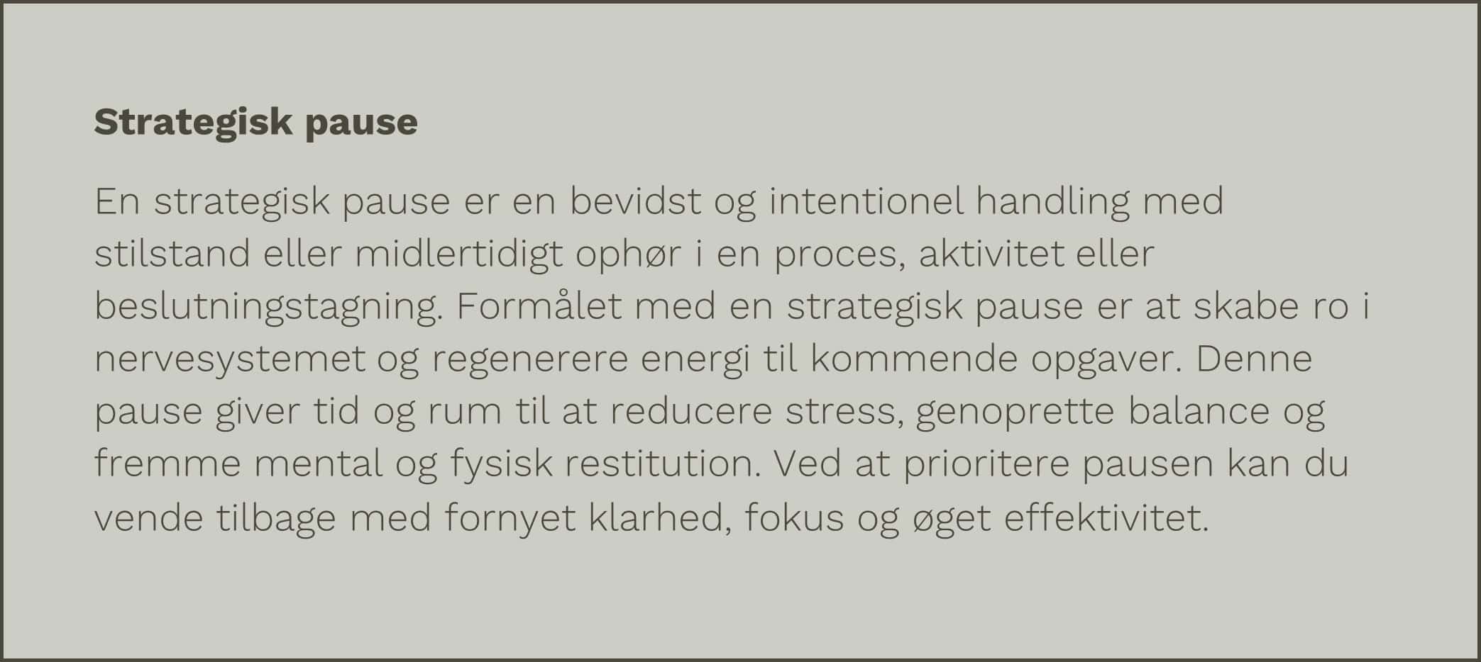 strategisk pause