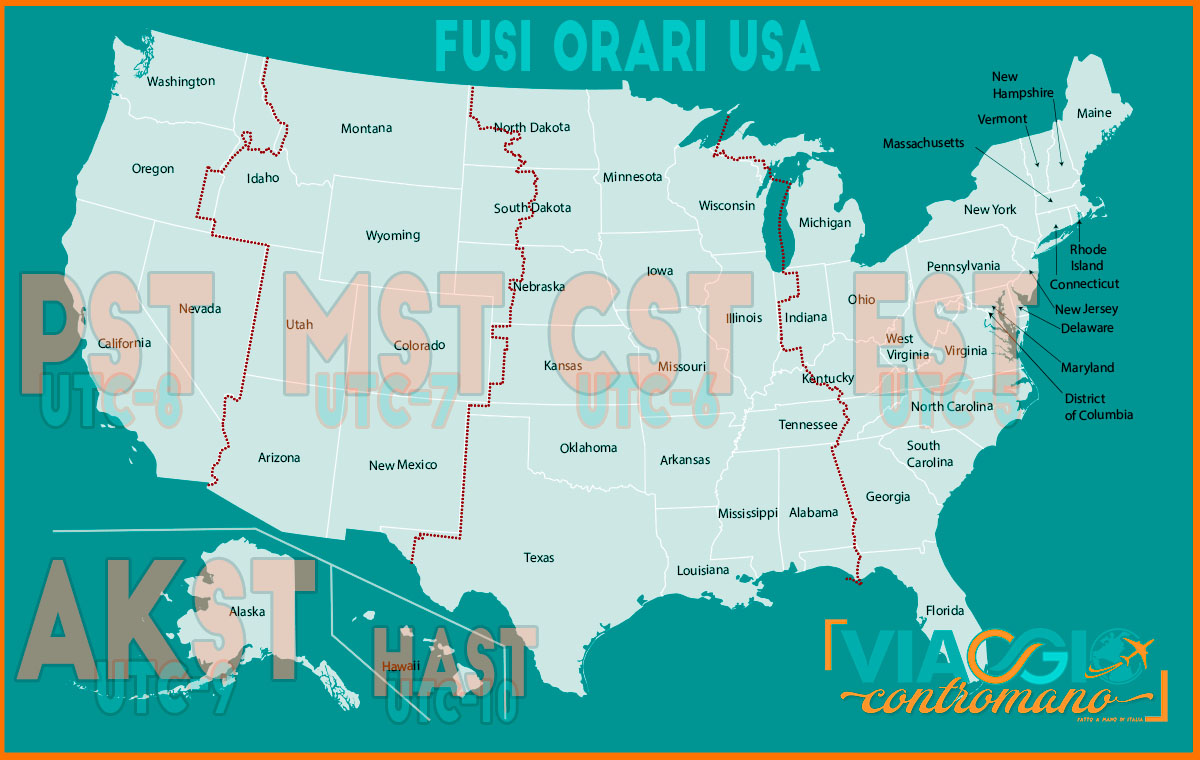 Fusi Orari Stati Uniti Usa