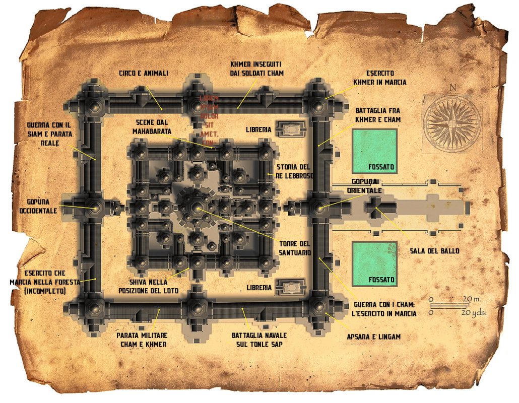 Tempio Bayon Mappa in Italiano