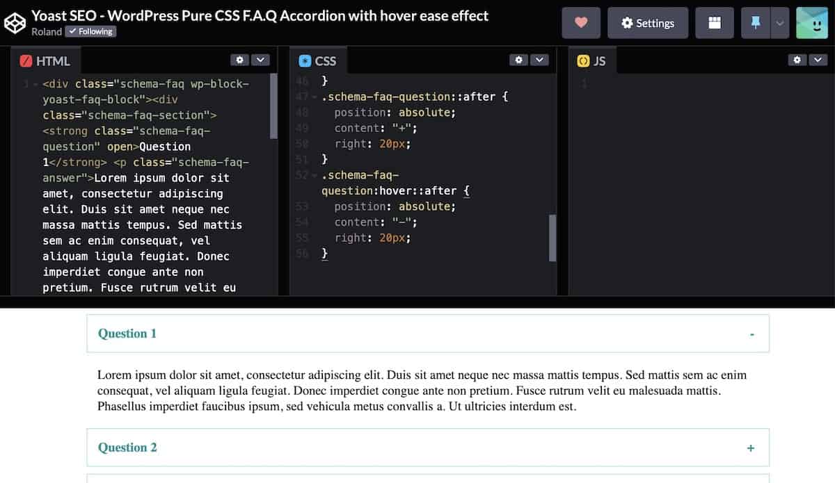 come personalizzare le faq di yoast