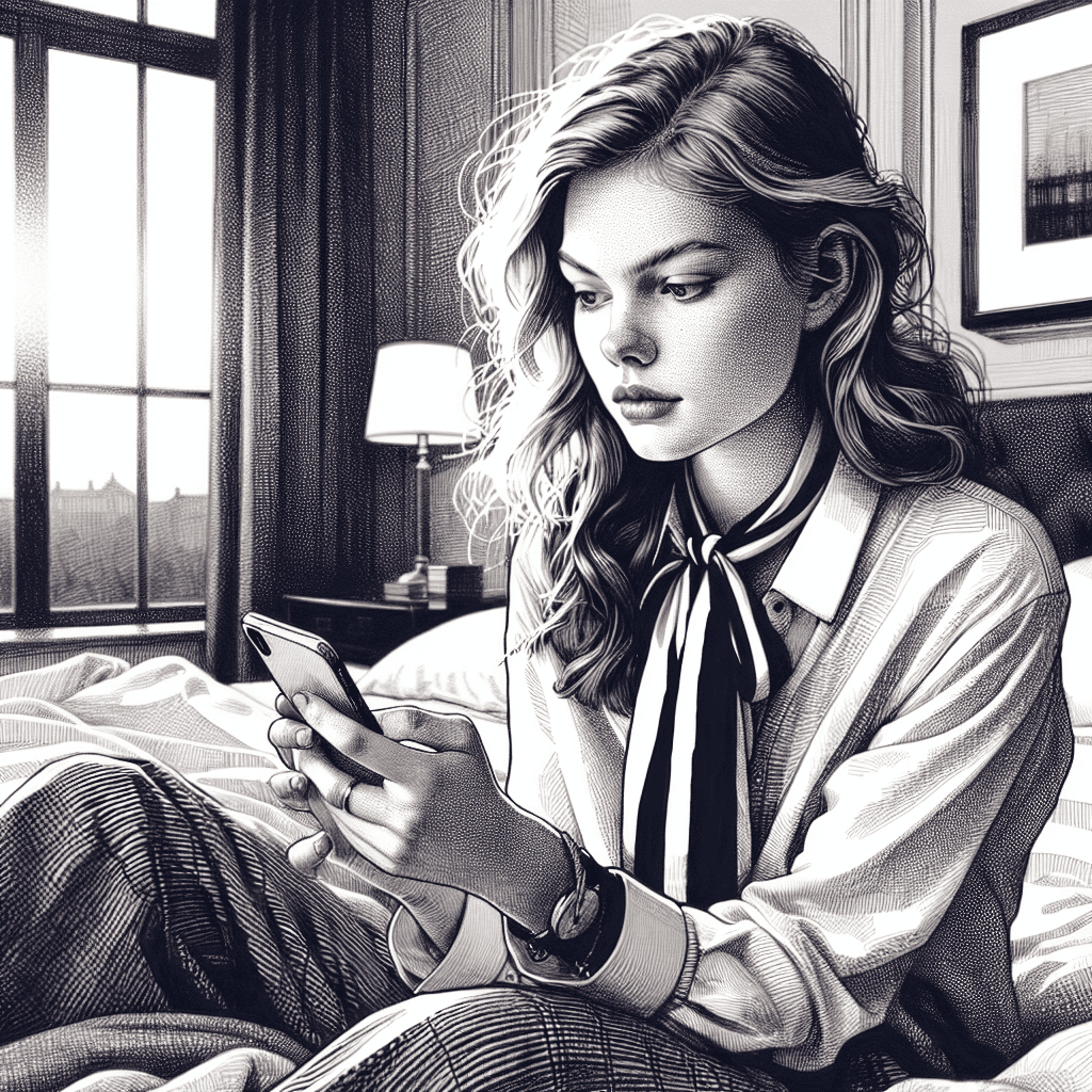 Giovane donna italiana pensierosa con smartphone al mattino