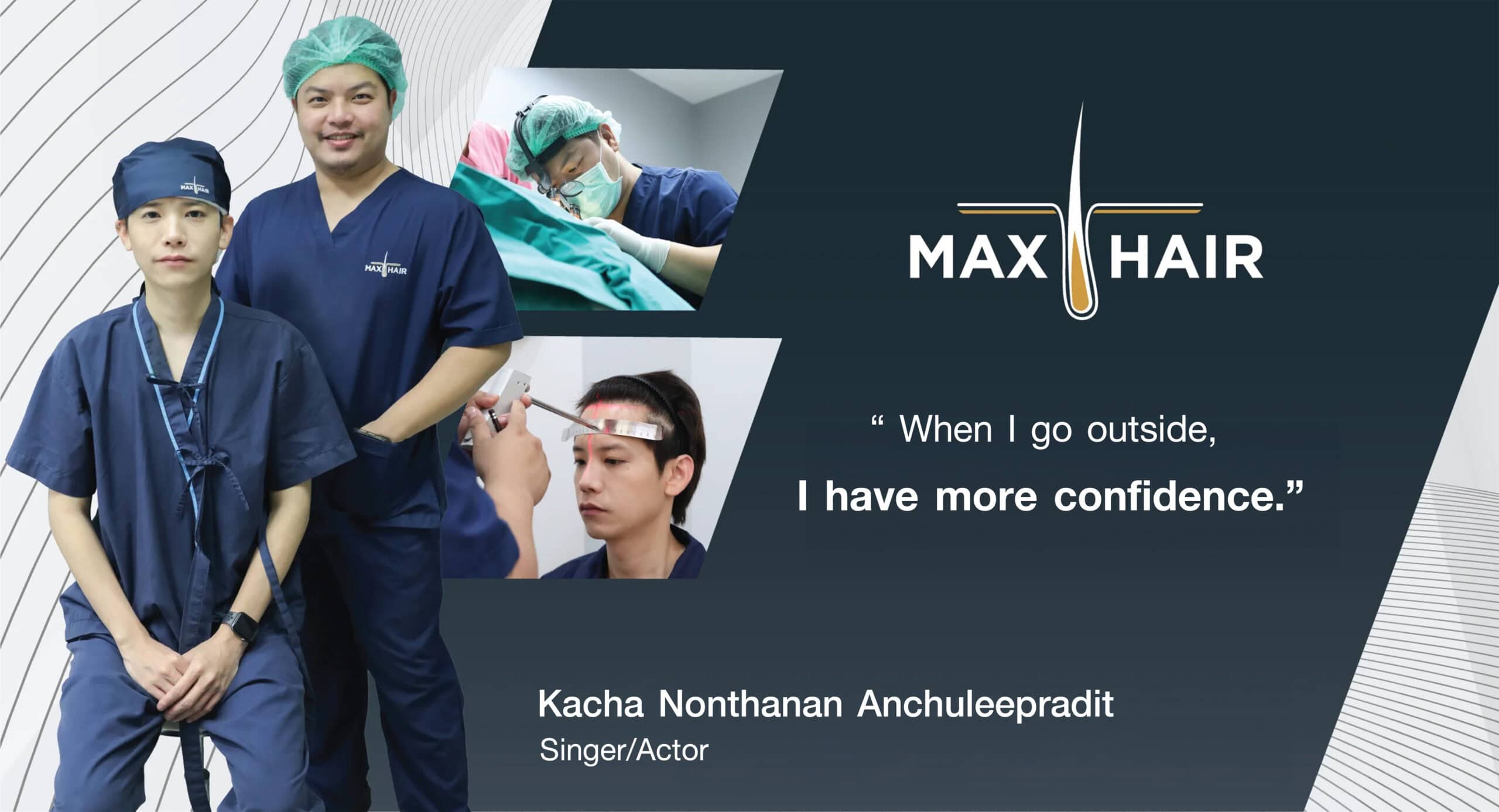 Testimonial for Max Hair Thailand from Kacha Nonthanan Anchuleepradit