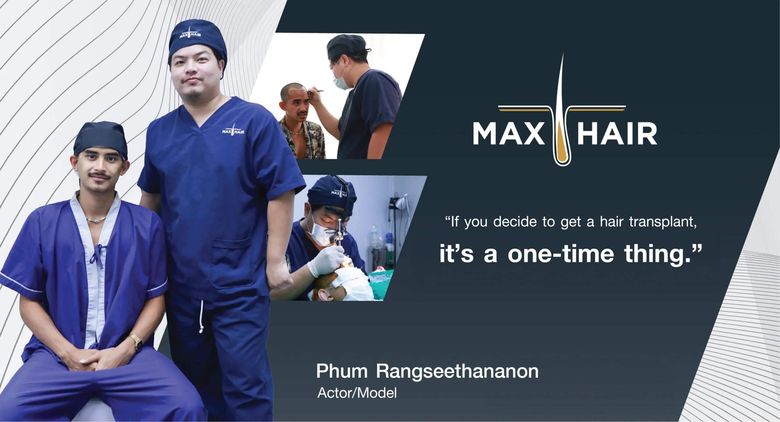 Testimonial for Max Hair Thailand from Phum Rangseethananon
