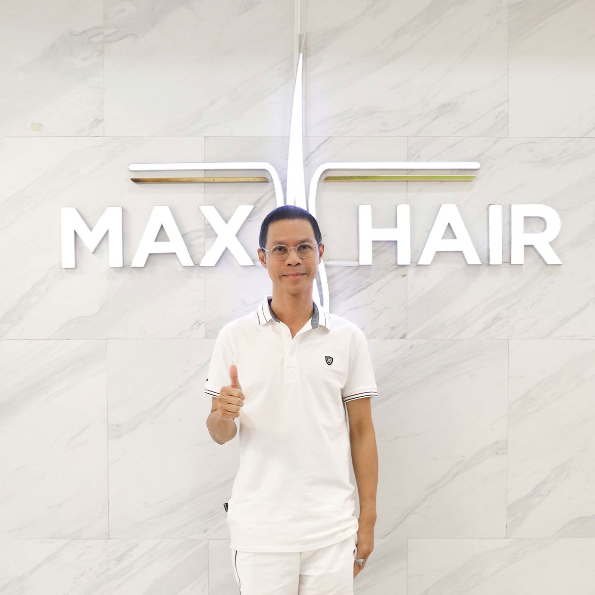คุณหนึ่ง-จักรวาล ถ่ายภาพก่อนเข้ารับการปลูกผมถาวรที่ Max Hair Clinic