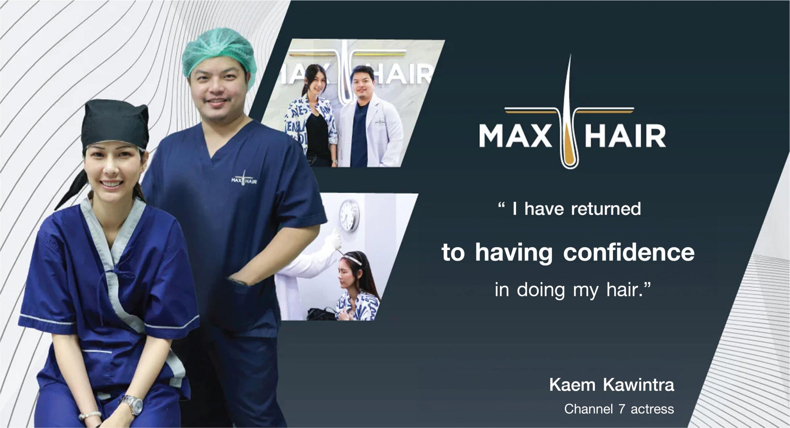 Testimonial for Max Hair Thailand from Kaem Kawintra