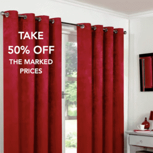 Blackout Curtains - Red
