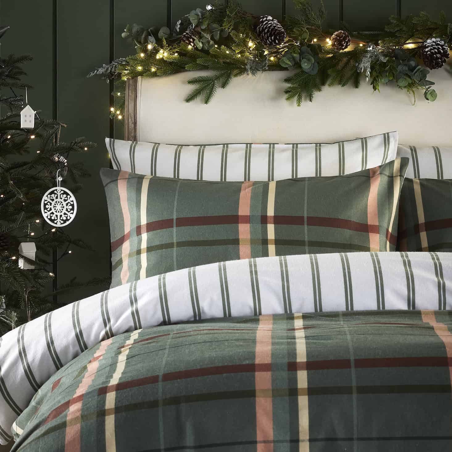 Plaid Check duvet cover in brushed cotton - Image 3