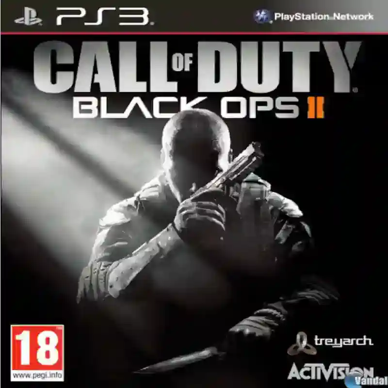 call-of-duty-black-ops-ii-ps3-portada Carátula oficial del videojuego Call of Duty Black Ops II PS3 mostrando el soldado en combate