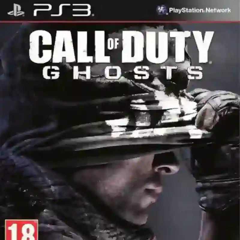 Portada oficial del videojuego Call of Duty Ghosts PS3 con diseño de guerra futurista