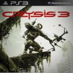 📸 Portada oficial del videojuego Crysis 3 PS3 mostrando a Prophet con su arco futurista y fondo urbano selvático