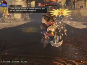 Gameplay de Dragon Quest Heroes II mostrando combate épico en tiempo real