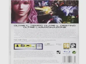 Vista trasera de la carátula de Final Fantasy XIII-2 para PS3 con detalles y características del juego