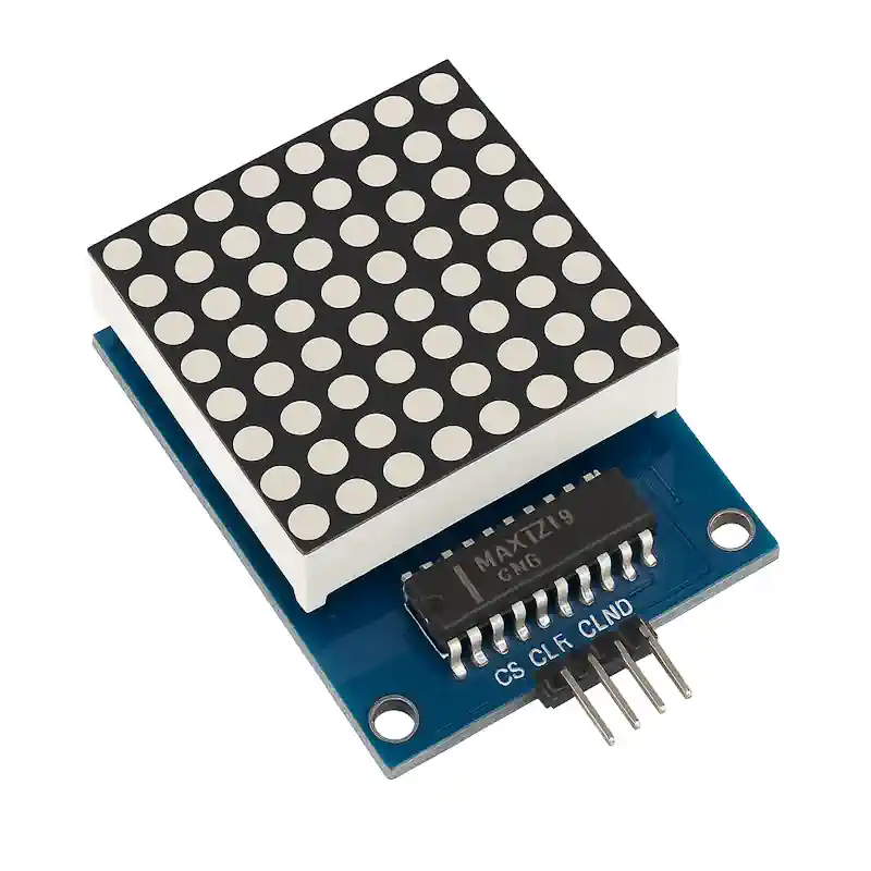 matriz-led-8x8-max7219-arduino Matriz LED 8x8 MAX7219 para Arduino vista frontal