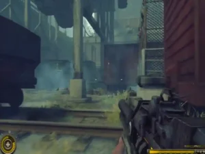 Escena de combate del Resistance 3 PS3 donde el jugador enfrenta a los alienígenas quimera con armas futuristas