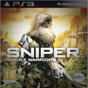 Portada oficial de Sniper Ghost Warrior PS3 con vista del francotirador en misión táctica