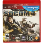 ortada oficial del juego Socom 4 PS3 original, edición física para PlayStation 3 con arte de combate táctico