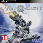 Portada oficial del videojuego Vanquish PS3 para PlayStation 3 con Sam Gideon en acción futurista