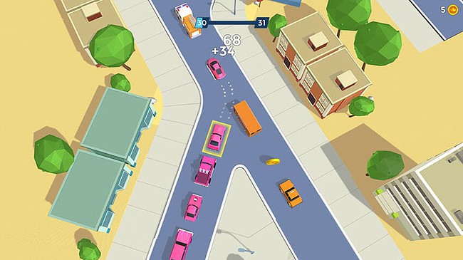 1. Colorful car crash highway game with vivid streets and vehicles.