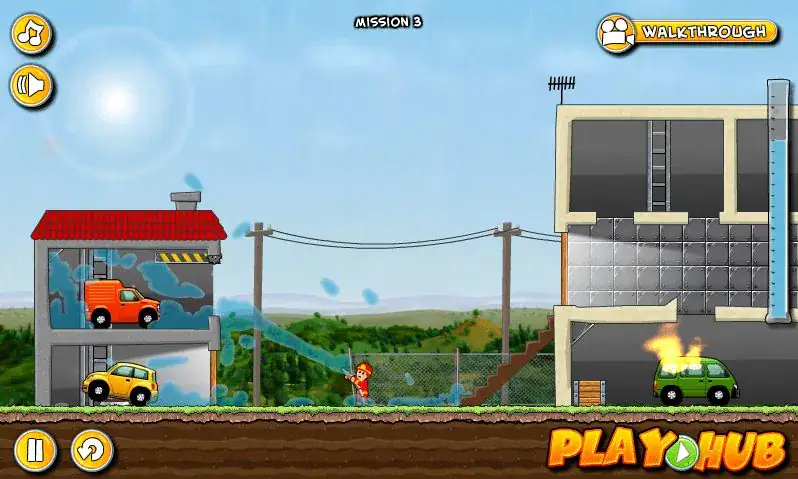 Climbed ladders associated with parking garages in MiniGames.pro.