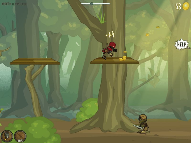Squirrel jumping in forest for mini games.