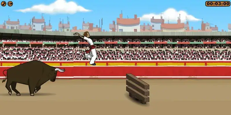 Running with the Bulls - Minigames.pro.