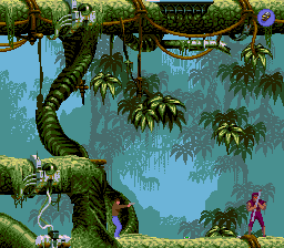 Colorful jungle scene with a spider and explorers in a lush rainforest environment.