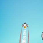 Rocket flying game with speed control and boost features.