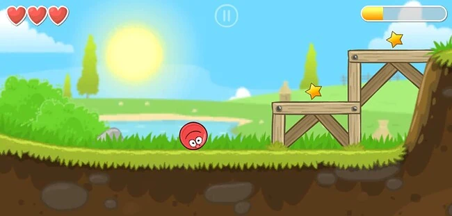 Colorful bouncing ball game with stars - fun and challenging for all ages.