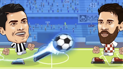 Exciting soccer mini-game action with animated characters and competitive gameplay.
