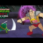 1. Teenage Mutant Ninja Turtles and Bebop in Kickin’ It Old School game scene.