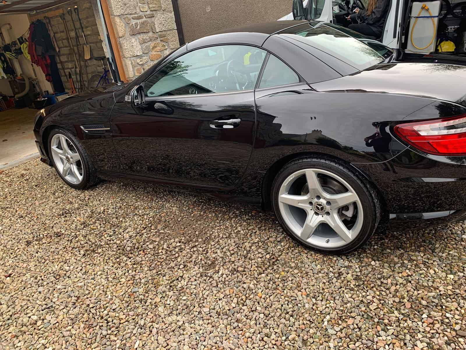 How do you clean a black car without scratching it
